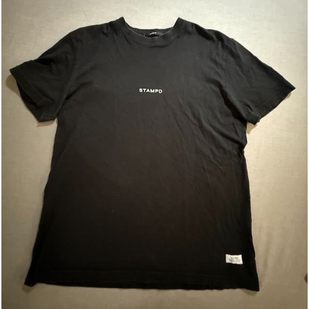 Stampd Shirt Adult Small Black Logo Short Sleeve‎ Pullover Tee Mens.